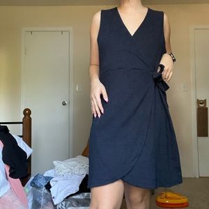 madewell texture and thread wrap dress